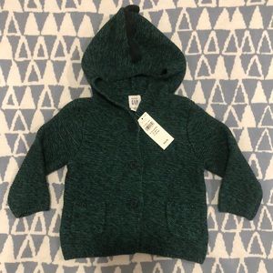 NWT Baby Gap hooded sweater with dinosaur detail